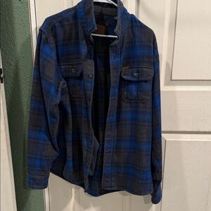 Blue and Gray Plaid Men's Jacket